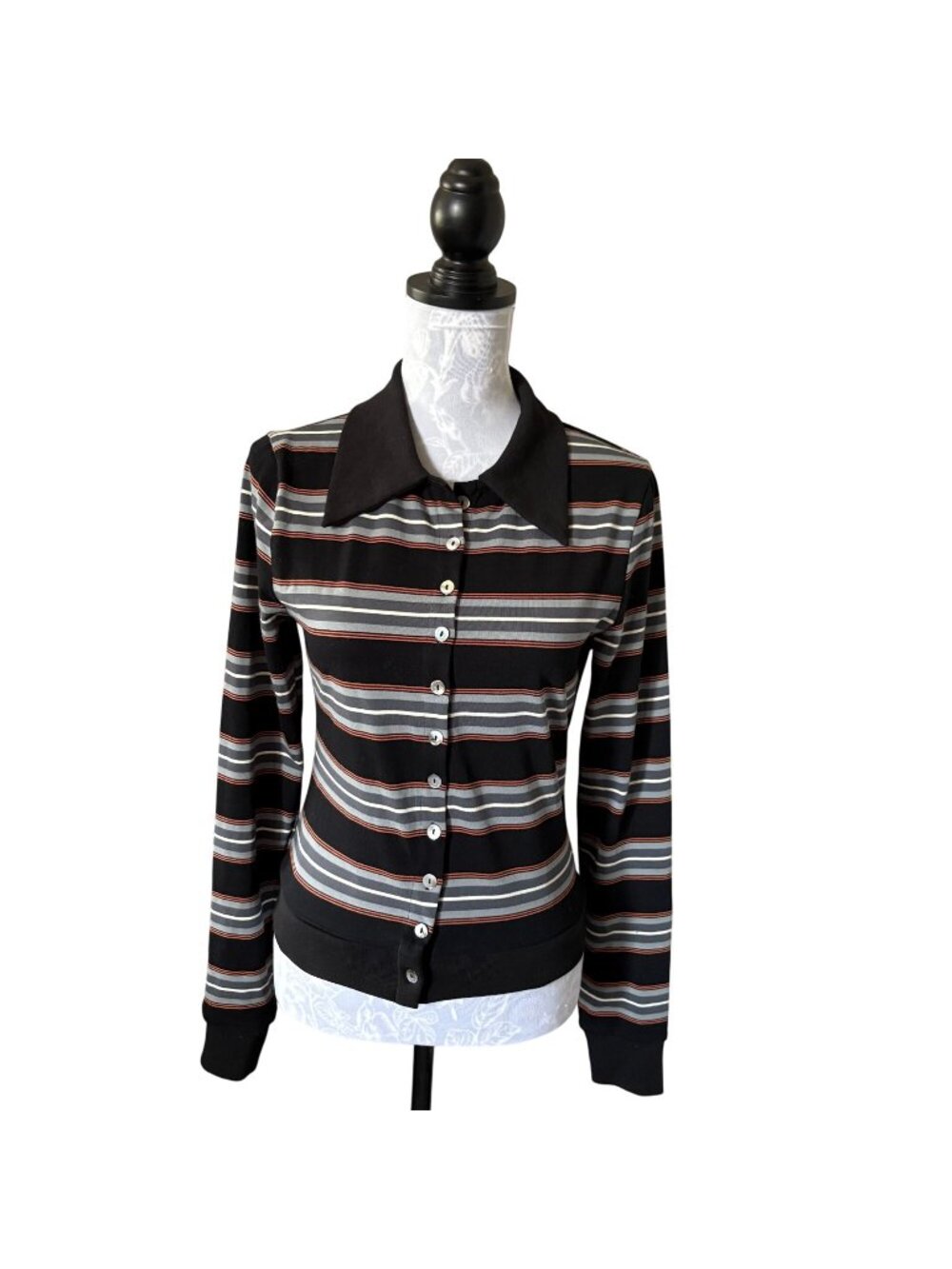 Lioness Bada Bing Jersey Striped Top Long Sleeve Medium